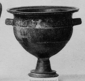 KRATER (SOUTH ITALIAN, GNATHIAN, BLACK GLAZE)