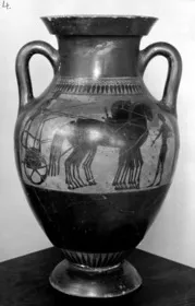 AMPHORA, BELLY, TYPE B (ATHENIAN, BLACK-FIGURE)