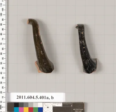 Terracotta fragments of kylikes (drinking cups)