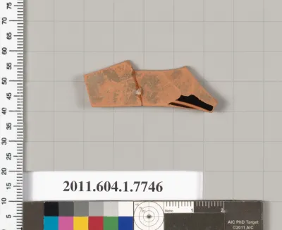 Terracotta fragment of a kylix (drinking cup)