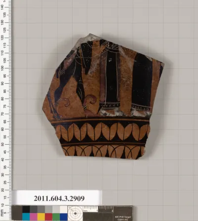 Terracotta fragment of an Nicosthenic pyxis (box)?