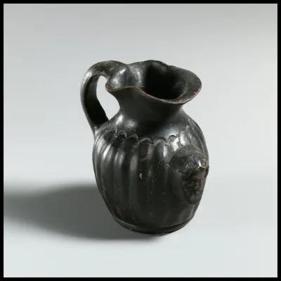 Terracotta miniature oinochoe (jug)