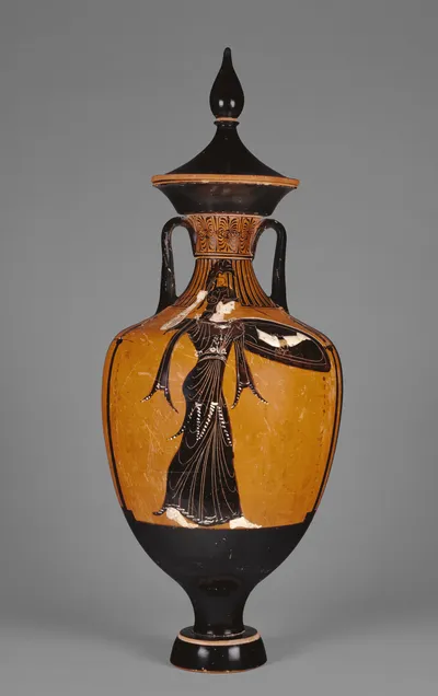 Attic Panathenaic Amphora with Lid