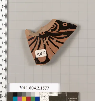 Terracotta fragment of a skyphos (deep drinking cup)