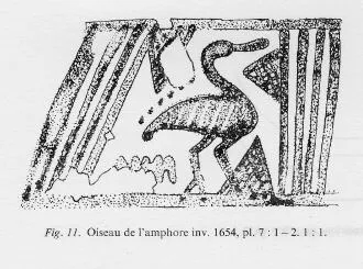 AMPHORA, NECK (ATHENIAN GEOMETRIC, OUTLINE)
