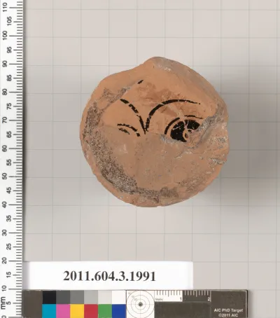 Terracotta fragment of a kylix (drinking cup)