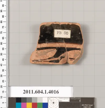 Terracotta fragment of a kylix (drinking cup)