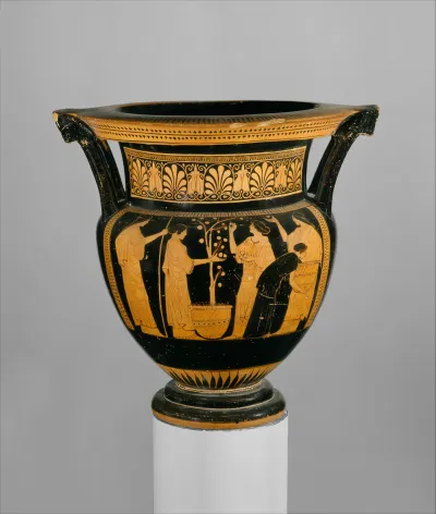 Terracotta column-krater (bowl for mixing wine and water)