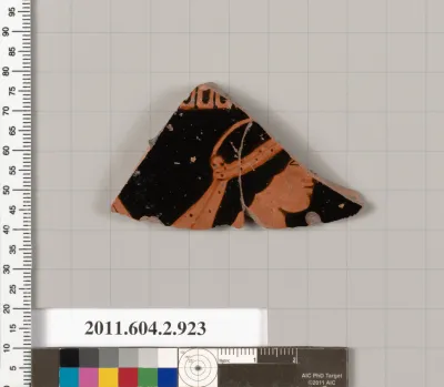 Terracotta fragment of a hydria: kalpis (water jar)