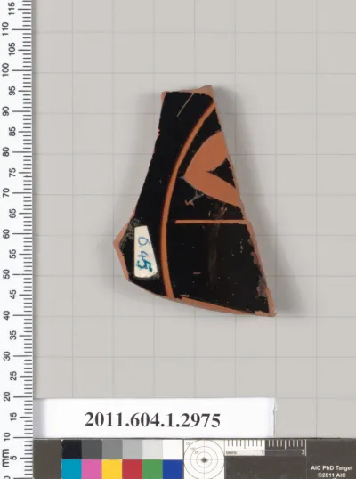 Terracotta fragment of a kylix (drinking cup)