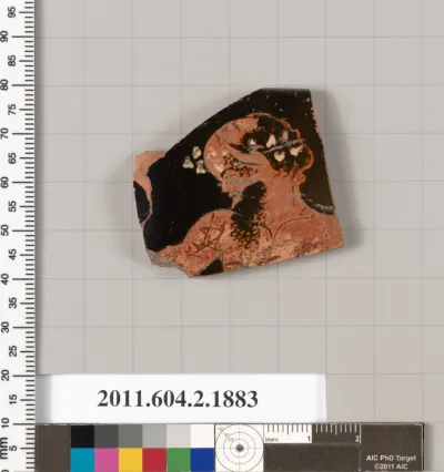 Terracotta rim fragment of a skyphos (deep drinking cup)