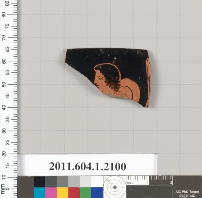 Terracotta rim fragment of a kylix (drinking cup)