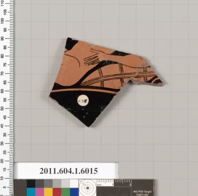 Terracotta fragment of a kylix (drinking cup)