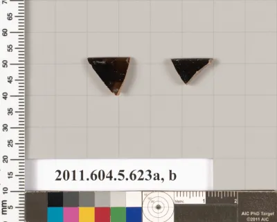 Terracotta rim fragments of kylikes (drinking cups)