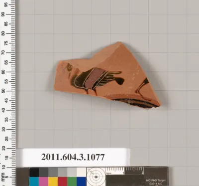 Terracotta fragment of a mastoid (drinking cup with narrow base)