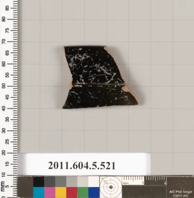 Terracotta rim fragment of a kylix (drinking cup)