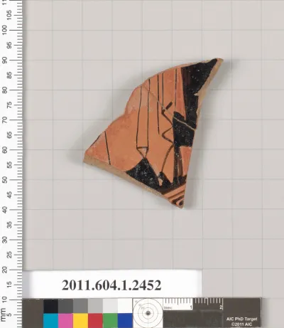 Terracotta fragment of a kylix (drinking cup)