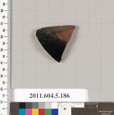 Terracotta fragment of a kylix (drinking cup)