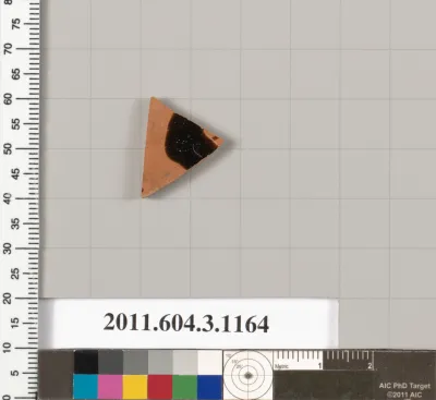 Terracotta fragment of a mastoid (drinking cup with narrow base) or a kyathos (cup-shaped ladle)