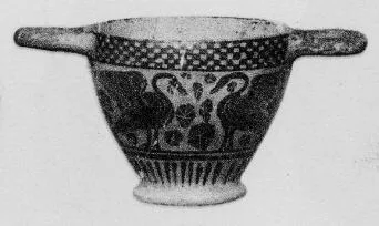 SKYPHOS (CORINTHIAN, BLACK-FIGURE)
