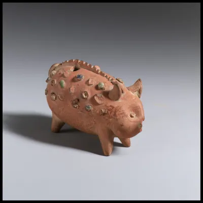 Terracotta rattle in the form of a pig
