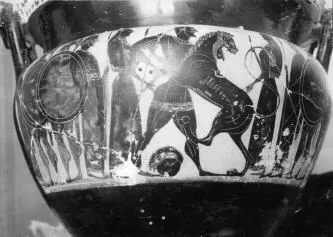 KRATER, COLUMN (ATHENIAN, BLACK-FIGURE)