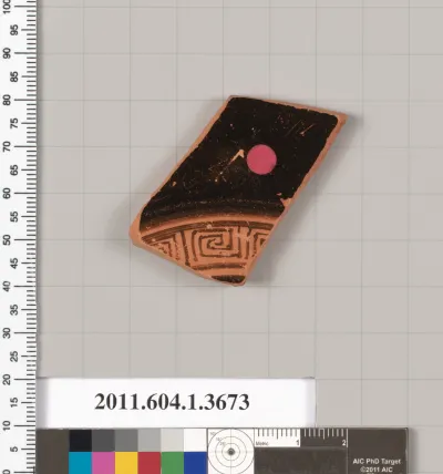 Terracotta fragment of a kylix (drinking cup)