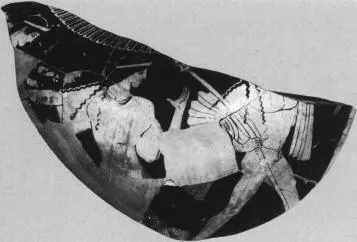 STAMNOS, FRAGMENT (ATHENIAN, RED-FIGURE)