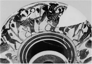 CUP B (ATHENIAN, BLACK-FIGURE)