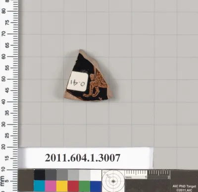 Terracotta fragment of a kylix (drinking cup)