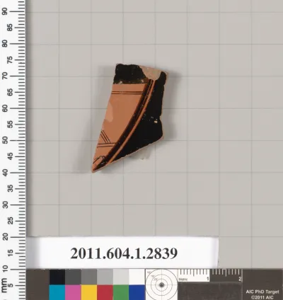 Terracotta fragment of a kylix (drinking cup)