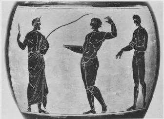 AMPHORA, PANATHENAIC PRIZE (ATHENIAN, BLACK-FIGURE)