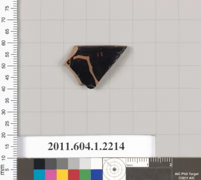 Terracotta rim fragment of a kylix (drinking cup)