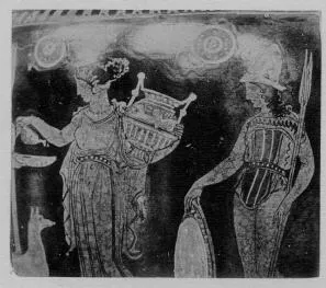 KRATER, COLUMN (SOUTH ITALIAN, GNATHIAN, BLACK GLAZE)