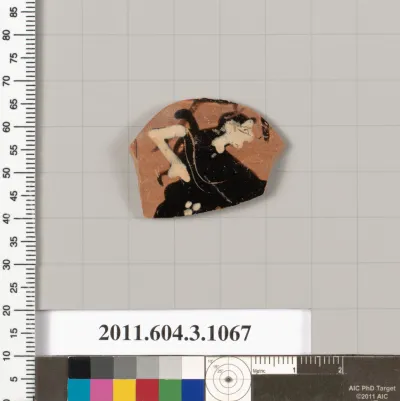 Terracotta fragment of a mastoid (drinking cup with narrow base)