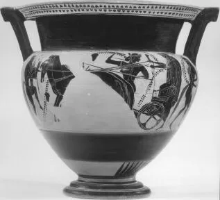 KRATER, COLUMN (ATHENIAN, BLACK-FIGURE)