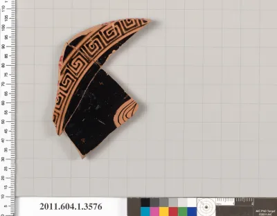 Terracotta fragment of a kylix (drinking cup)