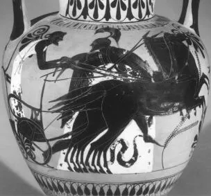 AMPHORA, NECK (ATHENIAN, BLACK-FIGURE)