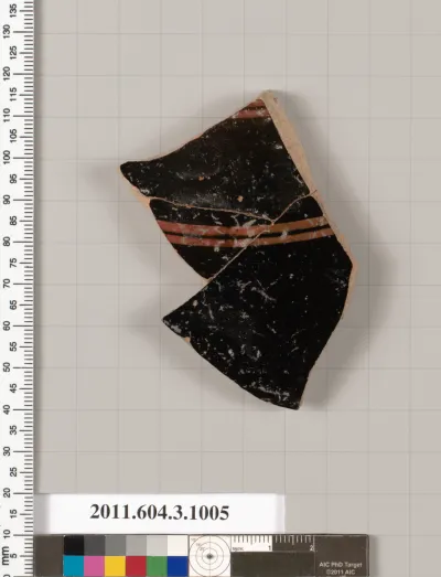Terracotta fragment of lekanis (covered dish)?