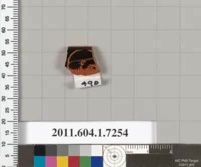 Terracotta rim fragment of a kylix (drinking cup)