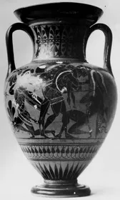 AMPHORA, NECK (ATHENIAN, BLACK-FIGURE)