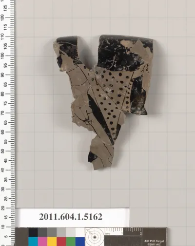 Terracotta rim fragment of a kylix (drinking cup)