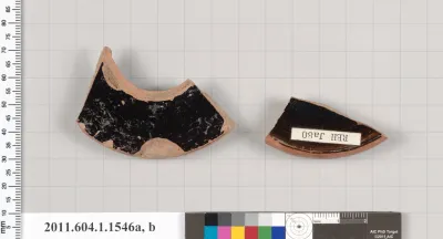 Terracotta fragments of kylikes (drinking cups)