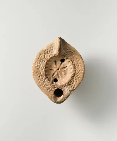 Terracotta oil lamp