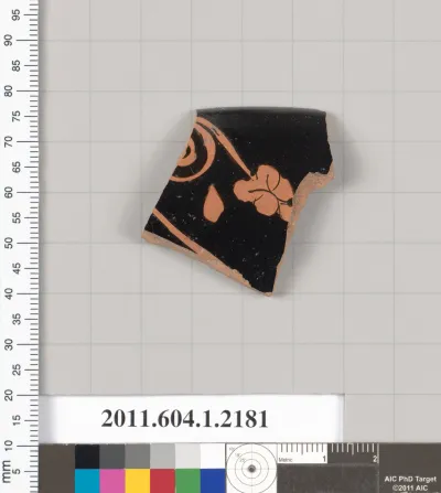 Terracotta rim fragment of a kylix (drinking cup)