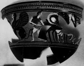 SKYPHOS, FRAGMENT (ATHENIAN, BLACK-FIGURE)