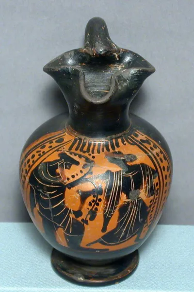 Terracotta oinochoe with trefoil mouth