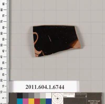 Terracotta rim fragment of a kylix (drinking cup)