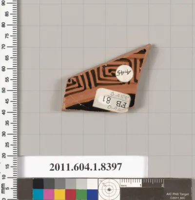 Terracotta fragment of a kylix (drinking cup)