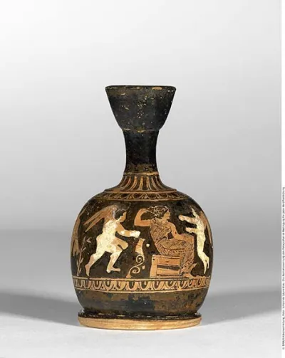 Attisch rotfigurige Bauchlekythos (Aryballos)